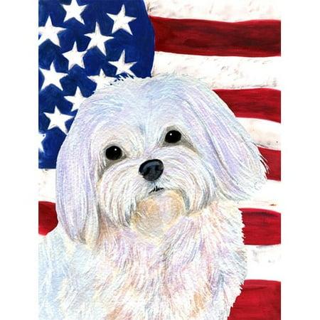 Caroline's Treasures USA American Flag with Maltese House Vertical Flag