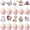 Design 2, variant on 40-Pack Whimsical Tea Party Cupcake Toppers - Vintage Storybook Theme Cake Picks with Key, Rabbit, Butterfly, and Flower Designs for Baby Shower and Birthday Party Decorations