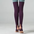 thumbnail image 2 of Calcetines calentadores de piernas Qarigey para mujeres y niñas Morado oscuro 75cm PS13012-02, 2 of 6