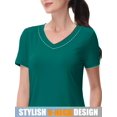 thumbnail image 3 of Camiseta MAGCOMSEN Dry Fit para mujer de manga corta E-Green, 3 of 6
