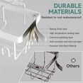 thumbnail image 3 of Ophanie Adhesive Shower Caddy 6 Pack, Large Capacity Bathroom Organizers and Storage, No Drilling Wall-Mounted Basket, White, 3 of 8