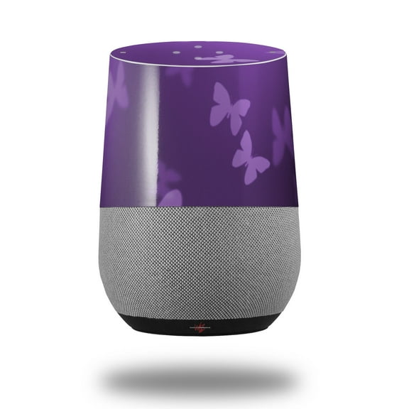 Decal Style Skin Wrap for Google Home Original - Bokeh Butterflies Purple (GOOGLE HOME NOT INCLUDED) by WraptorSkinz