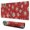 Red Christmas Snowflake-3, variant on Long Mouse Pads for Desk,Red Christmas Snowflake Pattern Desk Mats on Top Of Desks, Desk Mouse Pad Extra Large with 3mm Non-Slip Base and Stitched Edge for Gaming,Office,Work,Home 31.5x11.8in