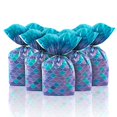 thumbnail image 3 of Bolsas de plástico de cola de sirena para regalo, bolsa de embalaje de galletas de caramelo, bolsa de trato de sirena, decoración de fiesta de cumpleaños de niña, Baby Shower, 50 piezas, 3 of 3