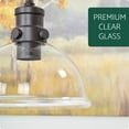 thumbnail image 3 of Kira Home Granville 10" Glass Shade, Replacement Glass, 1-5/8" Fitter Opening for Threaded Medium Base Socket, 10" x 6", 3 of 7
