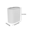 thumbnail image 3 of Vxdvou Toilet Trash Can with Push-Open Lid, Plastic Waste Bin for Bathroom and Office, Compact 10L Capacity with Sleek Design for Modern Spaces (White), 3 of 8