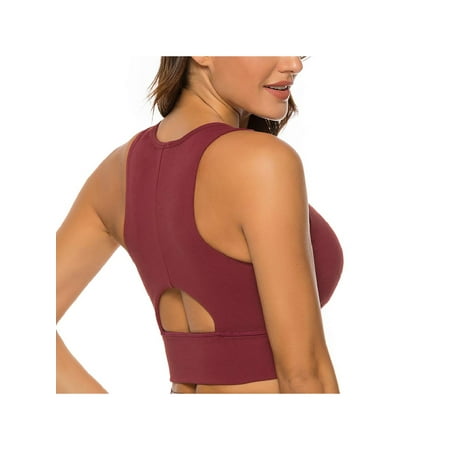 

nine bull Women s High Neck Longline Yoga Sports Bra Racerback Workout Bra for Yoga Running Gym