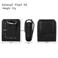 thumbnail image 2 of Case for Samsung Galaxy Z Flip 3 5G 2021, PU Leather Pouch with Belt Clip Holster Portable Metal Clip Magnetic Closure Shockproof Cover, Black, 2 of 9