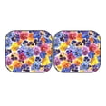 thumbnail image 7 of Balery 2 Piece The Garden Tricolor Pansy Flower Car Windshield Sun Shade|Foldable Front Windshield Shade for Car Front Window for Most Sedans SUV Truck-Small, 7 of 7
