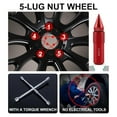 thumbnail image 5 of 20PCS M12X1.5 Wheel Lug Nuts, Cap Spiked Extended Tuner 60mm Aluminum Wheels Rims Lug Nuts (Red), 5 of 5