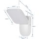thumbnail image 5 of Lámpara de pared LED de 12 W para interior y exterior Huat Downstairs, lámpara de pared LED moderna impermeable Ip65, apliques de pared de aluminio para sala de estar, escalera, pasillo, jardín (blanco/blanco cálido) esquí esquí Gafas de esquí, 5 of 5