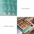 thumbnail image 6 of Placemats Set of 6, Teal Coastal Woven Placemat, Linen Place Mats for Kitchen/Dining Tables, Starfish Coral Summer Beach Ocean Washable Table Mats for Party, 6 of 8
