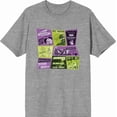 thumbnail image 3 of Beetlejuice Beetlejuice Valentine Card Collage Men's Heather Gray Crew Neck Short Sleeve Tee-Medium, 3 of 4