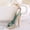 Green, variant on High Heels Keychain Diamond Studded Spring Lobster Clasp Key Ring for Bags Keys or Car Pendant Decoration Zinc Alloy