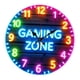 thumbnail image 5 of Reloj de pared para sala de juegos, decoración para sala de juegos, números arábigos redondos, elegante y práctico. Diámetro 30CM, 5 of 9