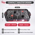 thumbnail image 6 of Air Hockey Game with LED Lights - Portable Tabletop Air Hockey game  for Kids & Family Fun, Top Air Hockey Table Game with 2 Pushers  2 Pucks, Compact Arcade Style Air Hockey Game Table for Home, 6 of 7