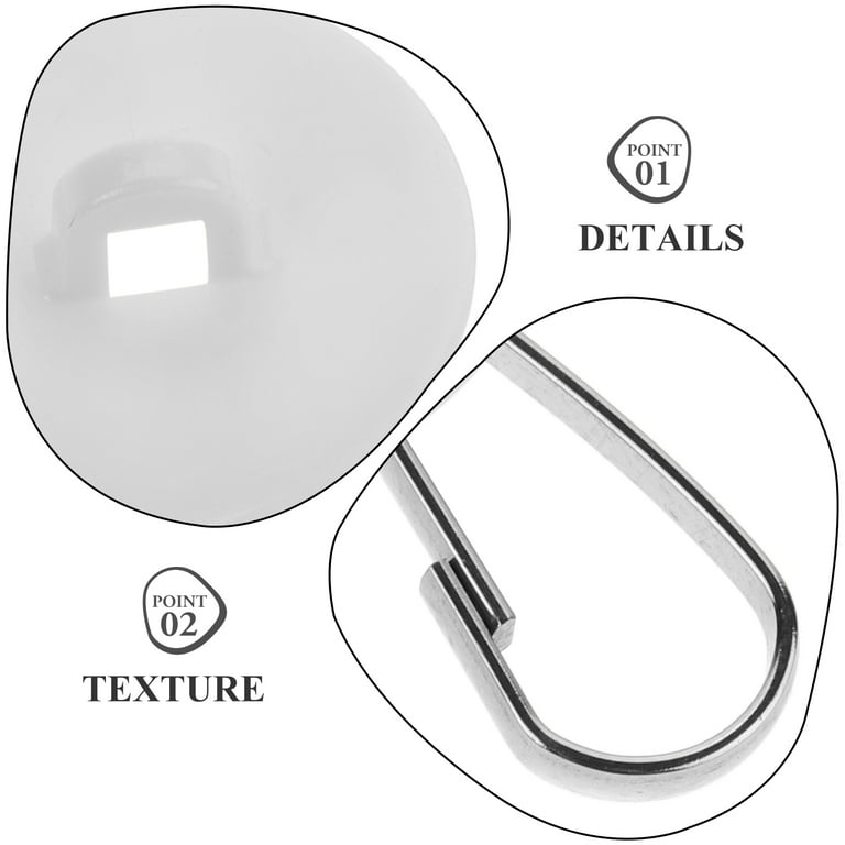 HEMOTON 60pcs Removable Wall Hook Adhesive Daily Use Hanging Hooks