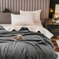 thumbnail image 2 of Sherpa Throw Blanket for Couch Sofa - Fuzzy Soft Cozy Blanket for Bed, Fleece Thick Warm Blanket for Winter, Dark Grey Fall Winter Twin Blanket, 60x80 Inches, 2 of 7