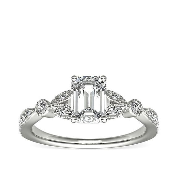 Diamond-Capitals Emerald Cut 2.20 Ct Beautiful Natural Diamond Solitaire Anniversary Ring for Gift Solid 950 Platinum (F-G/VS1) Size 7