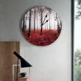 thumbnail image 3 of Autumn Forest Maple Leaves Red Round Wall Clock Creative Home Decor Living Room Silent Wall Clocks Hanging Watch（10 Inch）, 3 of 6