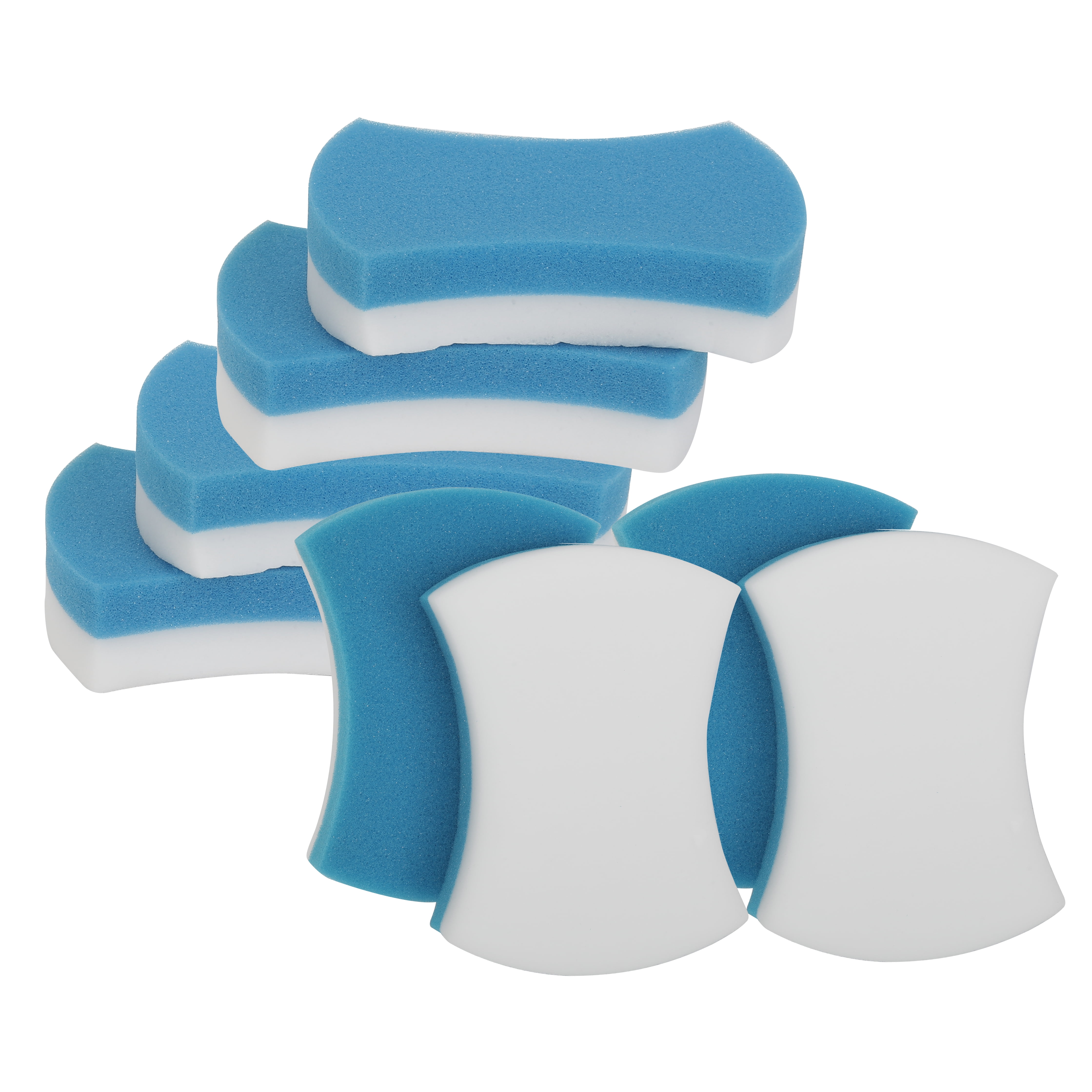 Ozark Trail Easy Erasing Multi-Surface Sponge Pads, Dual Melamine Foam and Sponge, 8-Pack