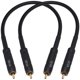 thumbnail image 1 of CESS-111-1f Puentes de preamplificador RCA Cable de conexión macho a macho Paquete de 2 (1 pie), 1 of 5