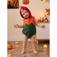 thumbnail image 5 of RUINIXCW Newborn Baby Girl Boy Thanksgiving Turkey Costume Infant Spring Fall Winter Animal Cosplay Outfit Sleeveless Hooded Zip Romper Stockings Set, 5 of 10