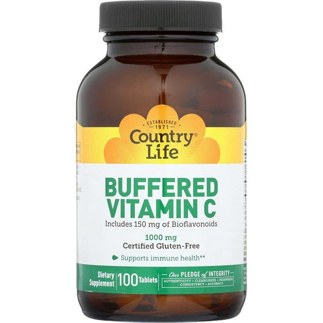 Country Life Buffered Vitamin C 1000mg with Bioflavonoids Tablet 100