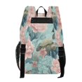 thumbnail image 3 of PVC Transparent Backpacks Clear Backpack for Travel and Outings Turtles with Pink Flowers, 3 of 7