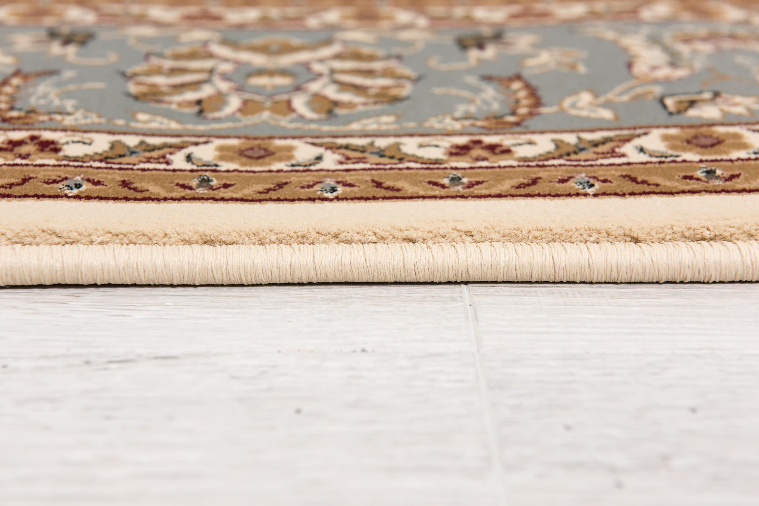 Rug Branch Majestic 2' x 5' (Exact Size: 2'3" x 5') Persian Indoor Doormat Rug, Beige Blue, Traditional - Entryway, Hallway, Bathroom, and Kitchen