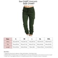 thumbnail image 6 of Women Casual Cargo Pants Loose Drawstring Elastic Middle Waisted Trousers with Side Pocket Green XXL, 6 of 6
