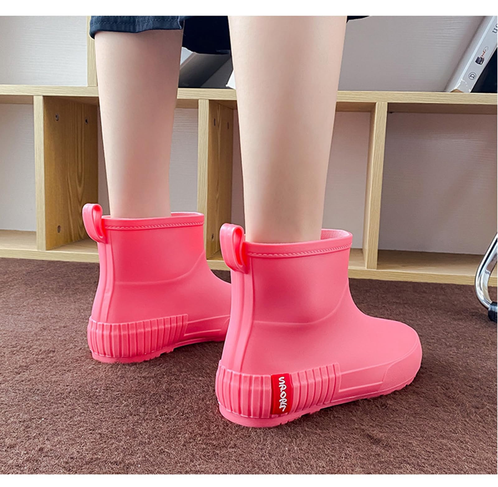 AUXDIQ Rain Boots Women Short Ankle Waterproof Rain Shoes Outdoor Garden Shoes