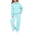 thumbnail image 2 of Blekii Childrens Winter Sportswear Set, Children's Winter Sportswear Set, Long Sleeve Hoodie & Pants for Boys Girls, Casual Two Piece Outfit Long Sleeve Hoodie Pants Outfit Winter Sports, Casual, 2 of 7