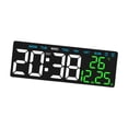 thumbnail image 4 of Reloj despertador digital versátil con atenuador de 3 niveles, reloj de escritorio eléctrico, reloj digital LED para baño, estante de escritorio, mesa Concha blanca, 4 of 8