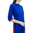 thumbnail image 1 of Phagun Kurti en Coton Uni Tunique Designer Col Mandarin Kurta Ethnique Décontractée Blouse, 1 of 2