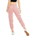 thumbnail image 2 of Love Tree Women's Juniors Petite High Rise Tencel Ankle Joggers (Pink, Large), 2 of 2