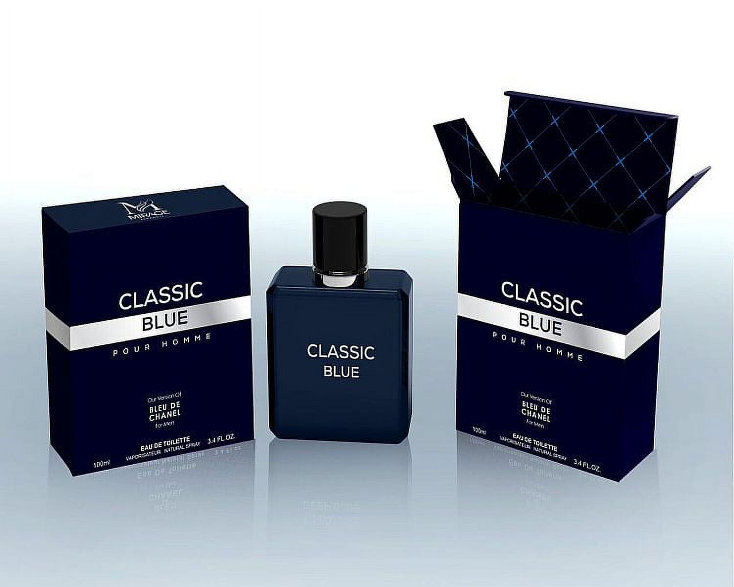 CLASSIC BLUE Men's Designer EDT Cologne 3.4 oz Spray 