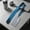 Blue, variant on White Polyester Lanyard, Breakaway Strap with ID Card Holder for Employee Badge, Key, and Name Tag for Work and Travel