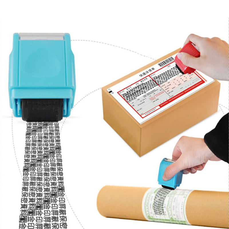 Identity Theft Protect Confidential Secure Data ID Wide Roller Stamp Ink RefilON 