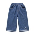 thumbnail image 3 of MuXiKeJi Clothes Jeans Baggy Lace Soft Straight Wide Leg Denim Pants Lightweight Fashion Summer Casual Bottoms Girls Denim Pants, 3 of 6
