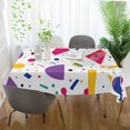 thumbnail image 3 of Yayeee Tablecloths 60" x 120" Rectangle Wrinkle Resistant Party Table Cover, Retro Round, 3 of 8