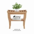 thumbnail image 4 of Lavish Home Shower Bench - Water Resistant Natural Eco-Friendly Bamboo with Storage Shelf for Bathroom, 4 of 7