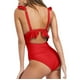 thumbnail image 5 of Augper Women's Bikini Solid Set Swimsuit Filled Bra Swimwear Beachwear, 5 of 8