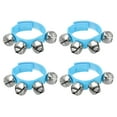 thumbnail image 1 of Unique Bargains 4 Pcs Clochettes de Poignet, Clochettes à Grelots Clochettes de Cheville Instruments de Percussion Rythme Musical pour Fête Noël, Bleu, 1 of 5