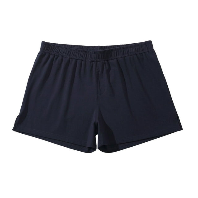 Kovlvoll Mens Shorts Cotton Lightweight Solid Color Elastic Waisted Comfy Solid Color Loungewear Shorts