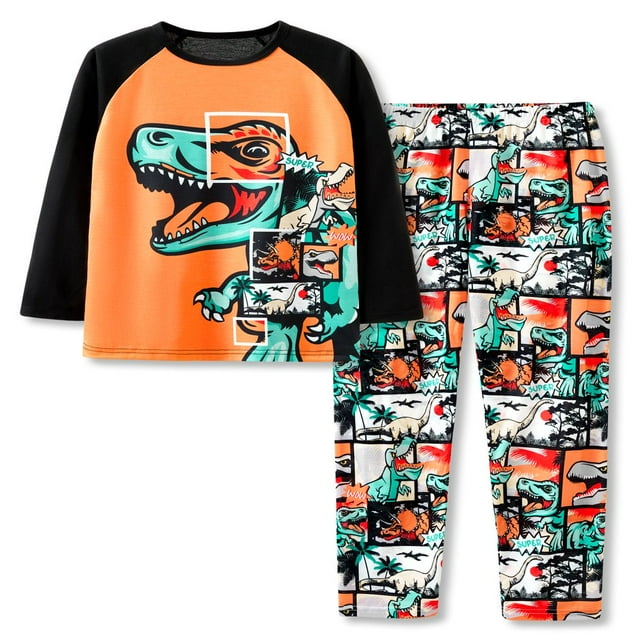 Pyjama 2 Pcs pour Petits et Grands Garçons Jaune Gamer Manches Longues & Pantalon Ensemble de Pyjama Taille 8