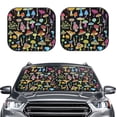 thumbnail image 2 of Haiem Bright Mushrooms Car Windshield Sun Shade (2 Pieces) Foldable Windshield Sun Shade Car Accessories for Truck SUV Pickup-Small, 2 of 7