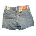 thumbnail image 2 of Levi Strauss Women's Mid Rise Mid Length Slim Hip Denim Short (Light Wash, 26), 2 of 2