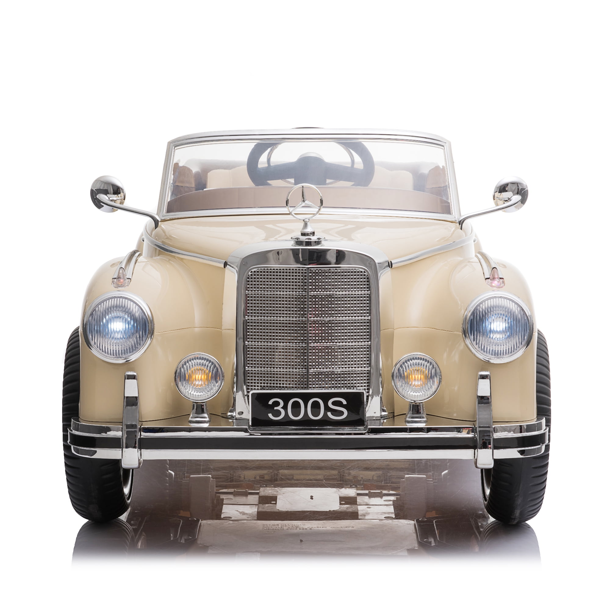 Kepooman 12V Kids Electric Ride on Cars, Electric Vehicle for Children with Remote Control/Music Player-Injection Beige Mercedes 300S Kepooman 12V Kids Electric Ride on Cars, Electric Vehicle for Children with Remote Control/Music Player-Injection Beige Mercedes 300S
