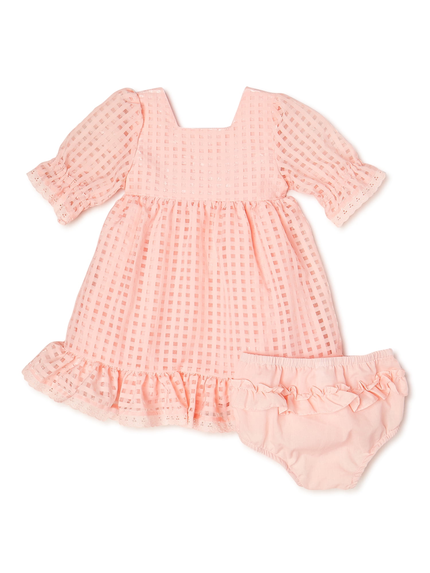 Mothercare 0-3 Months Baby Girl Dress Mothercare 100% Cotton Pink White Summer Holiday 